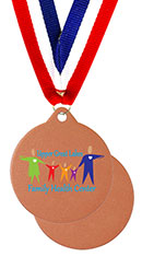 UV Color Printed Bronze Medal - Large - Logo Only