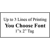 1 inch x 2 inch Printed Plate