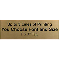 1 inch x 3 inch Printed Plate
