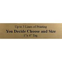 .75 inch x 4 inch Printed Plate