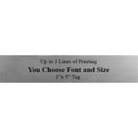 1 inch x 5 inch Printed Plate