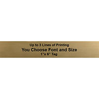 1 inch x 6 inch Printed Plate