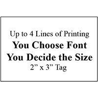 2 inch x 3 inch Printed Plate