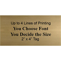 2 inch x 4 inch Printed Plate