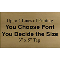 3 inch x 5 inch Printed Plate