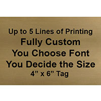4 inch x 6 inch Printed Plate