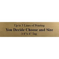 0.75 x 4 inch Printed Metal Plate