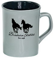 10oz Silver Ceramic Mug
