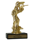 6" Paintball Economy Trophy with Black Marble base