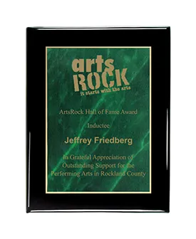 7 x 9 inch Black Piano Finish Plaque