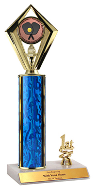 12 inch Pickleball Trim Diamond Trophy