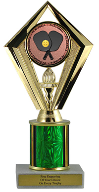 8 inch Pickleball Economy Diamond Trophy