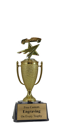 10 inch Pinewood Derby Star Cup Pedestal Trophy