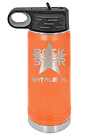 20 oz Insulated Rock Star Water Bottle