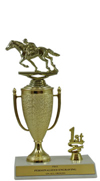 9" Racing Horse Cup Trim Trophy