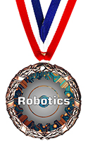 Robotics Antiqued Bronze Medal