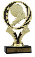 6 inch Soccer Black Star Trophy