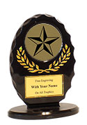5" Oval 3-D Victory Star Award