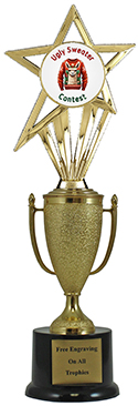 12" Ugly Sweater Cup Pedestal Trophy