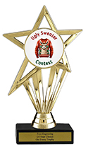 6" Ugly Sweater Economy Trophy with Black Marble base