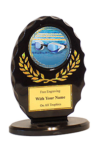 5" Oval Swimming Trophy