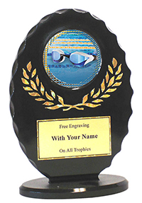 6" Oval Swimming Award