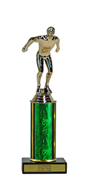 10" Swimming Economy Trophy with Black Marble