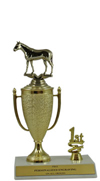 9" Thoroughbred Horse Cup Trim Trophy
