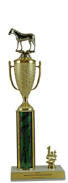 15" Thoroughbred Horse Cup Trim Trophy
