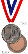 Antiqued Bronze Track Medal
