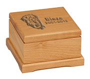 Small Engraved Photo Pet Urn