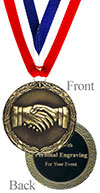 Antiqued Gold Sportsmanship Medal