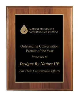 8 x 10 inch Solid Walnut Plaque