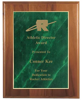 9 x 12 inch Solid Walnut Plaque
